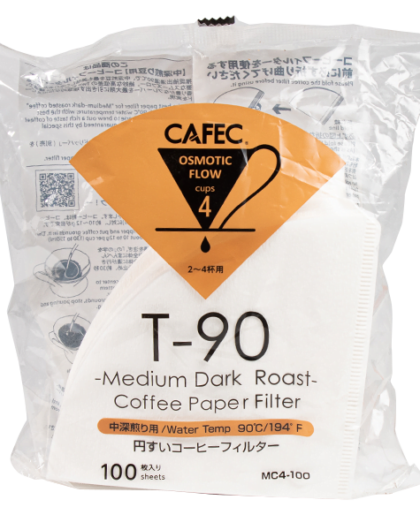 Фільтри паперові Cafec MC4-100W білі (100 ШТ)