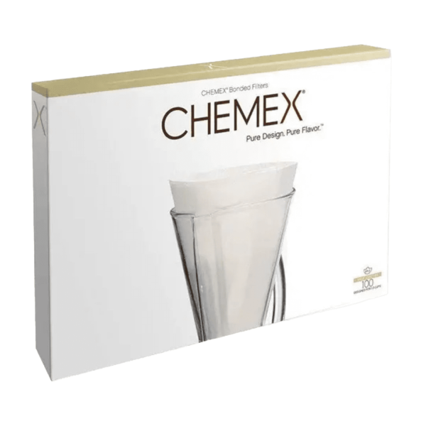 Паперові фільтри Chemex Bonded Unfolded Half Moon, 100 шт. Колір - Білий