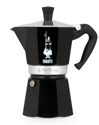 Гейзерна кавоварка Bialetti Moka Express 6 cup Чорна (270 мл.)