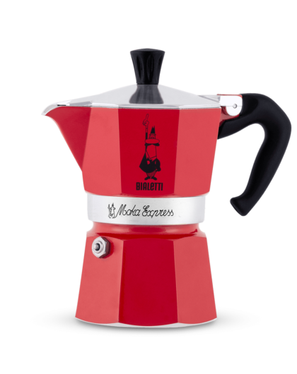 Гейзерна кавоварка Bialetti Moka Express 3 cup Червона (130 мл)