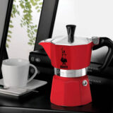 Гейзерна кавоварка Bialetti Moka Express 3 cup Червона (130 мл)
