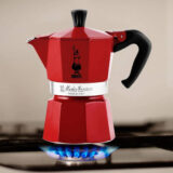 Гейзерна кавоварка Bialetti Moka Express 3 cup Червона (130 мл)