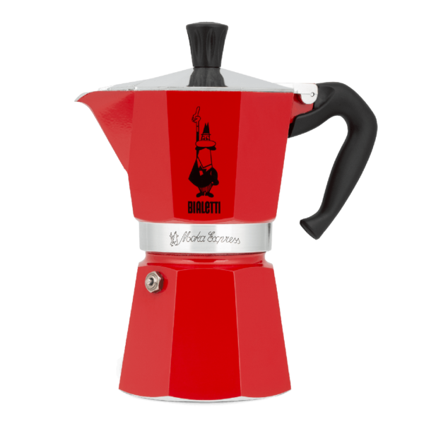 Гейзерна кавоварка Bialetti Moka Express 6 cup Червона (270 мл.)