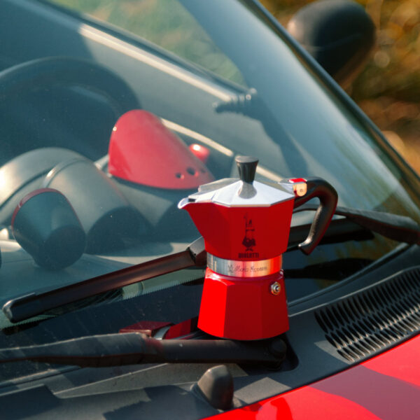 Гейзерна кавоварка Bialetti Moka Express 3 cup Червона (130 мл)
