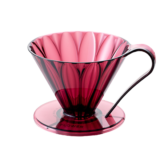 Пуровер CAFEC Tritan Flower Dripper Cup4 Wine Red