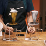 Пуровер CAFEC Tritan Flower Dripper DEEP 27 Clear Black