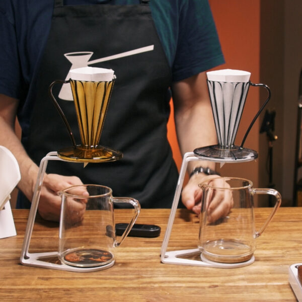 Пуровер CAFEC Tritan Flower Dripper DEEP 27 Clear Black