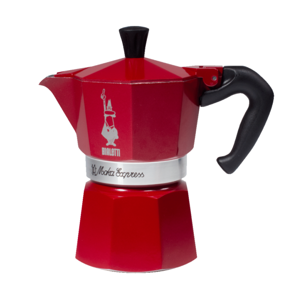 Гейзерна кавоварка Bialetti Moka Express 3 cup Червона Деко (130 мл)