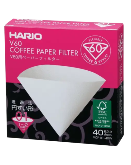 Фільтри паперові Hario 01 (40 шт, коробка)