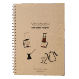 Notebook with coffee recipes