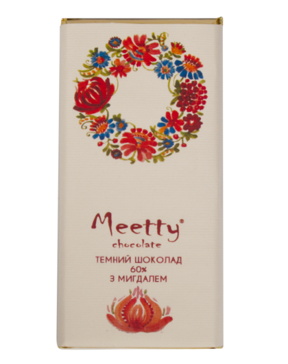 Шоколад темний 60% з мигдалем