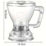 Заварник для чаю з металевим фільтром 600 мл Tea Maker Steeper темний